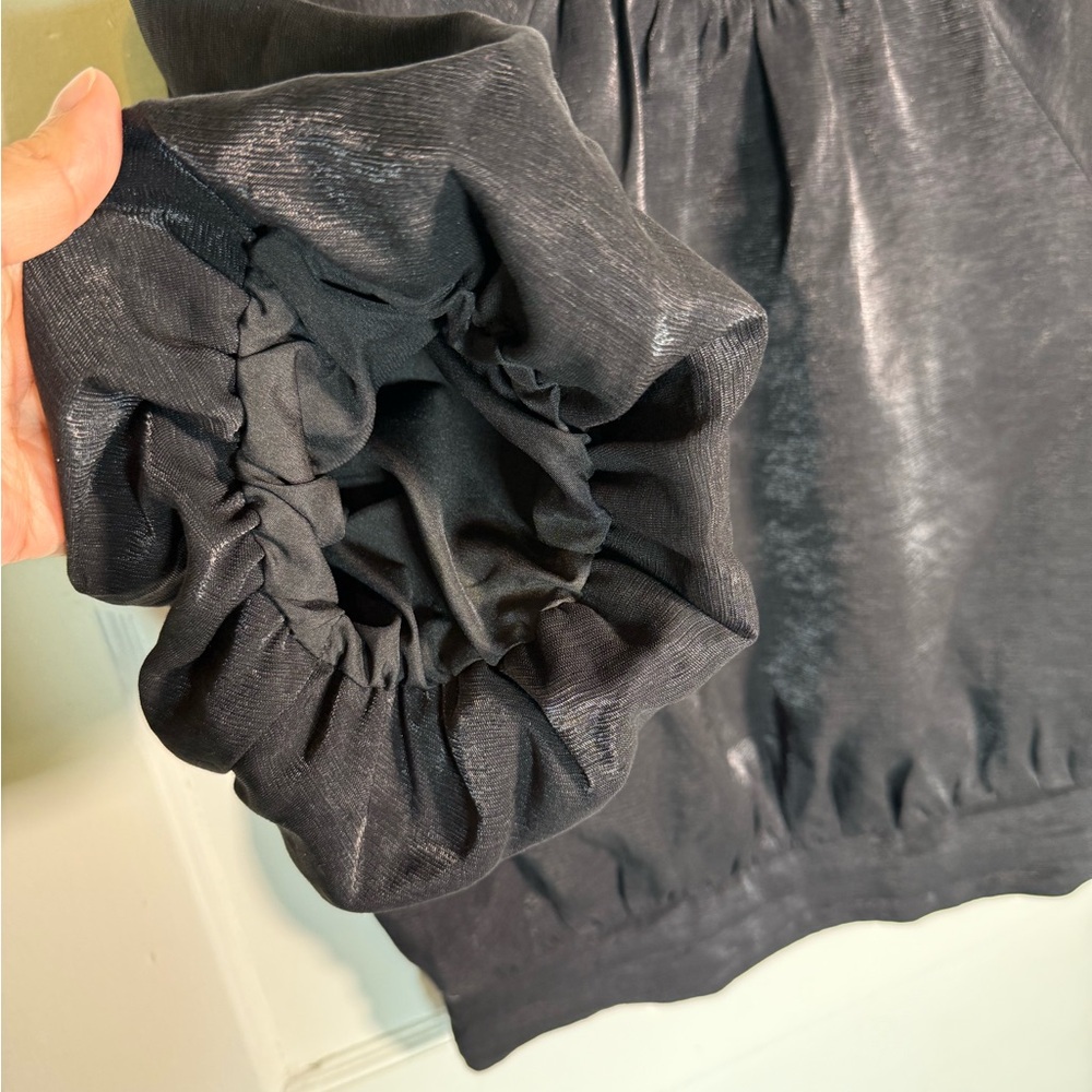 Express Black Shimmer Blouse - Picture 2 of 4